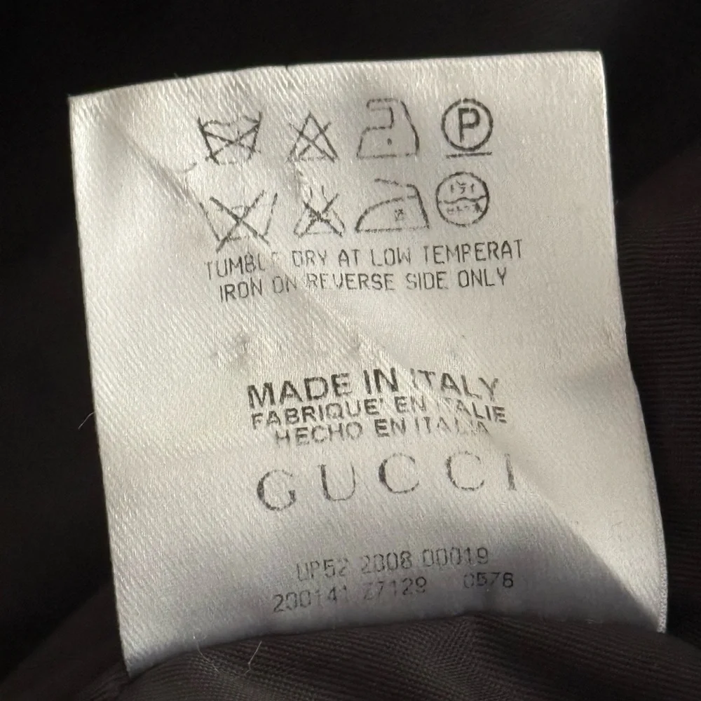 GUCCI Archival 2008 FW Runway Military Field Jacket Waxed Canvas Grey 50 L